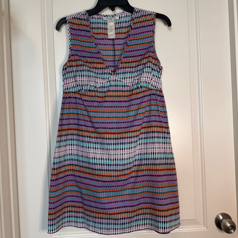 Y2K Laundry by Design Colorful Patterned mini Dress, backyard bbq picnic playful